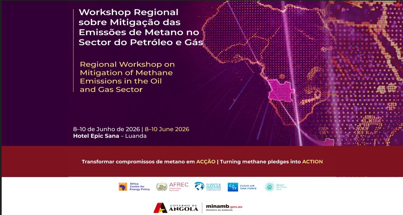 Produção de merchandisig para o Workshop regional sobre mitigação das emissões do metano no sector do petróleo e gás (Luanda)